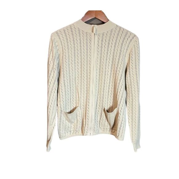 Koret knitted zippered knit cardigan. Size large - Picture 7 of 10